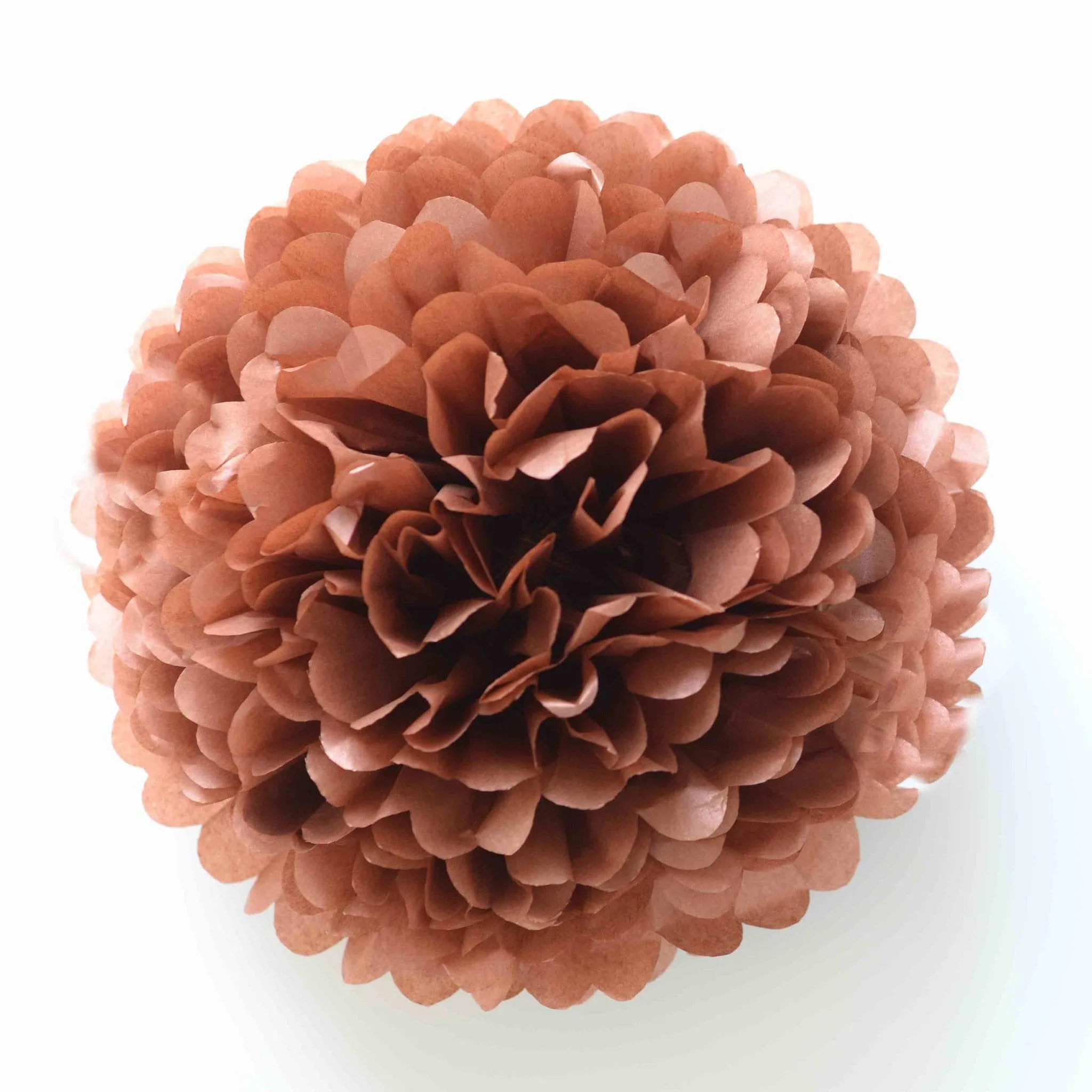 Shimmer copper paper pom poms