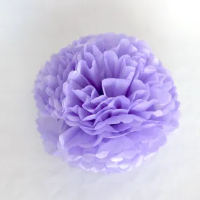 Shimmery lavender paper pom poms