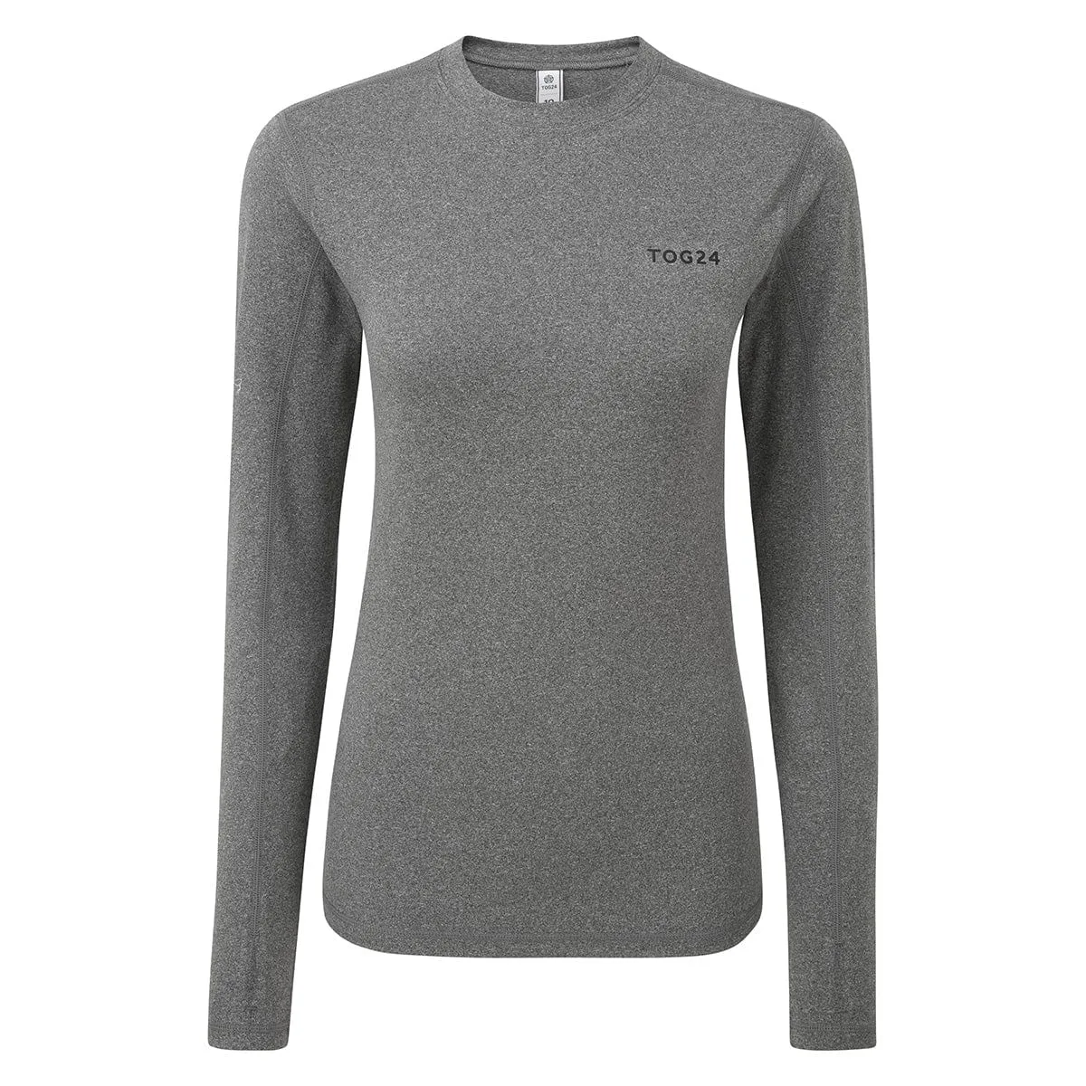 Snowdon Womens Thermal Base Layer Crew Neck - Grey Marl