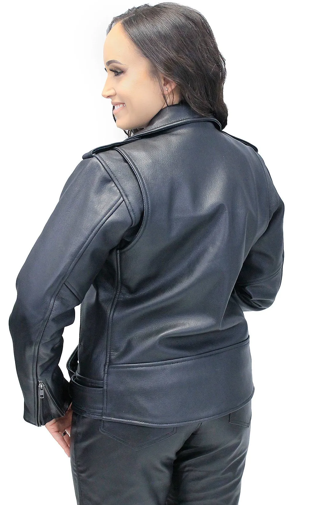 Soft Leather Women's Motorcycle Jacket Dark Hardware #L6160GK