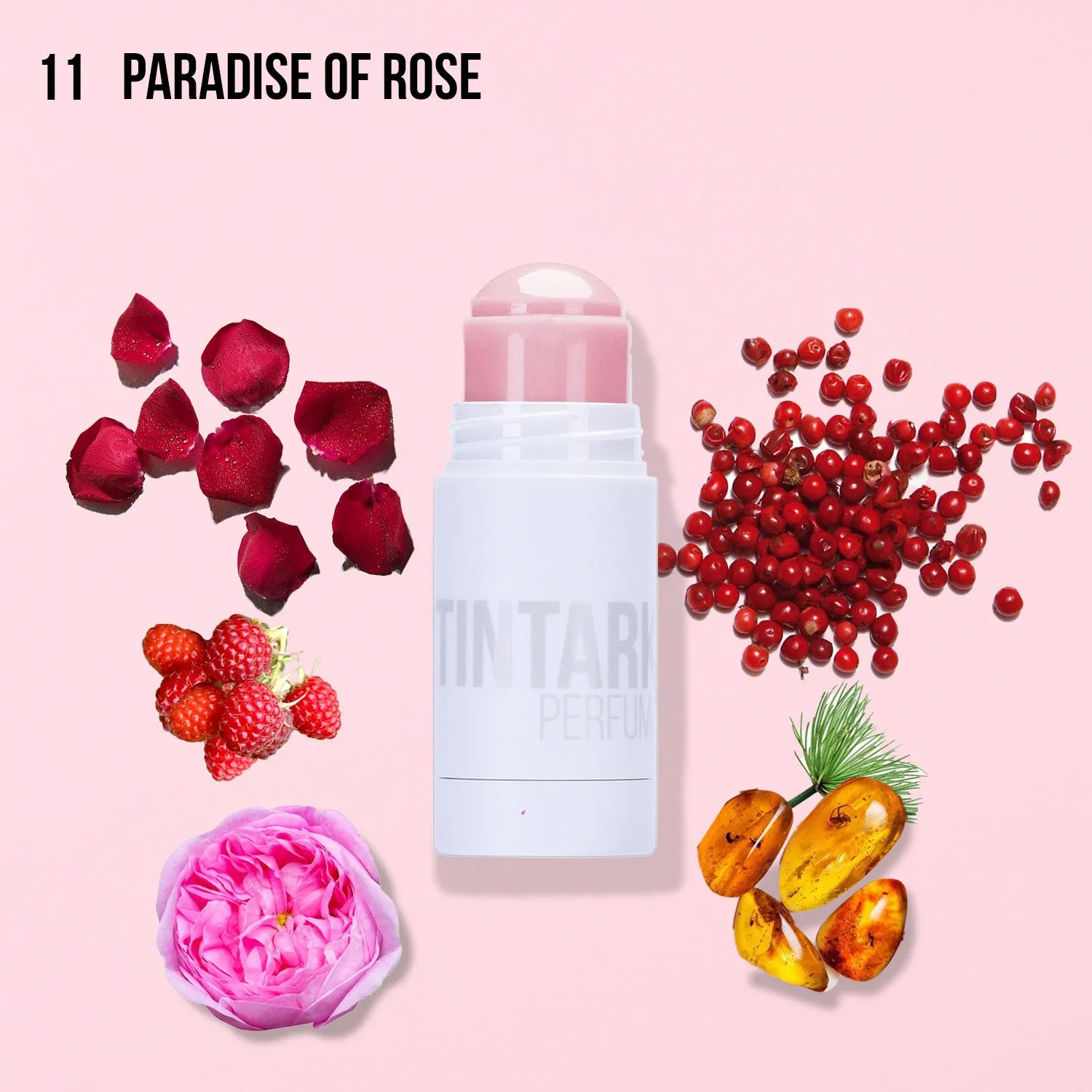 Solid Perfume Stick - 11 PARADISE OF ROSE Inspired by Byredo Rose Of No Man's Land Perfume