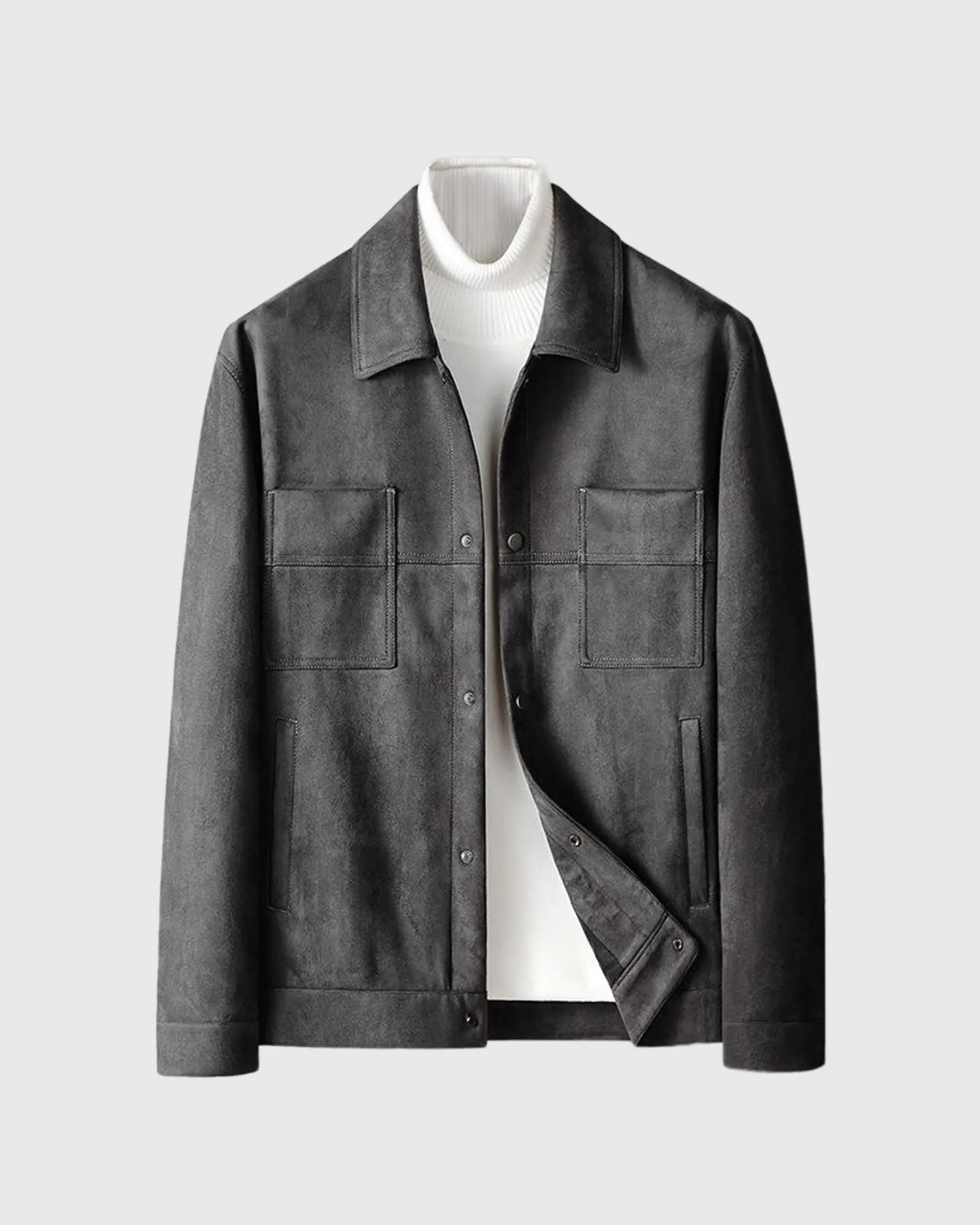 Stitchwork Suede Utility Jacket