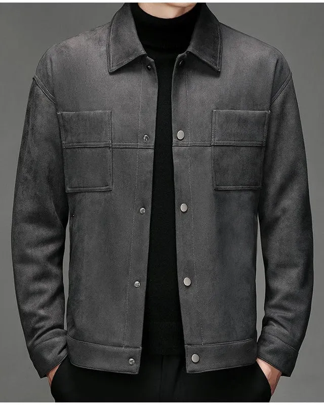 Stitchwork Suede Utility Jacket