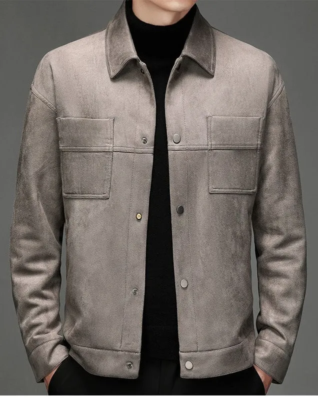 Stitchwork Suede Utility Jacket