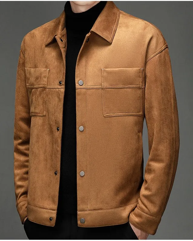 Stitchwork Suede Utility Jacket