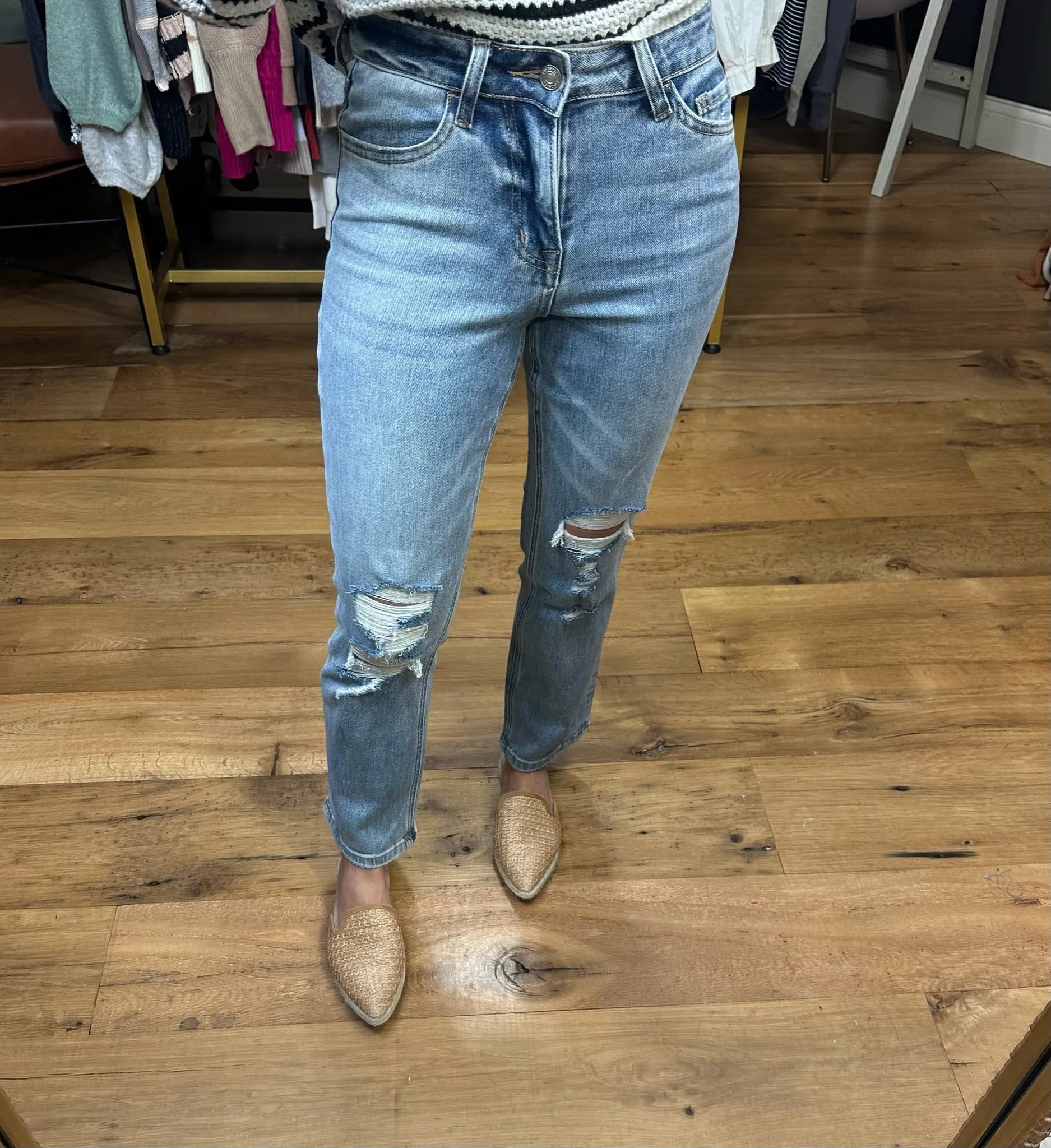 The Kelsey High-Rise Straight Crop Denim