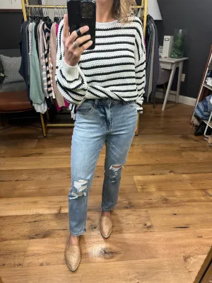 The Kelsey High-Rise Straight Crop Denim