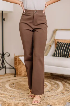 They Come & Go Straight Dress Pants | Brown