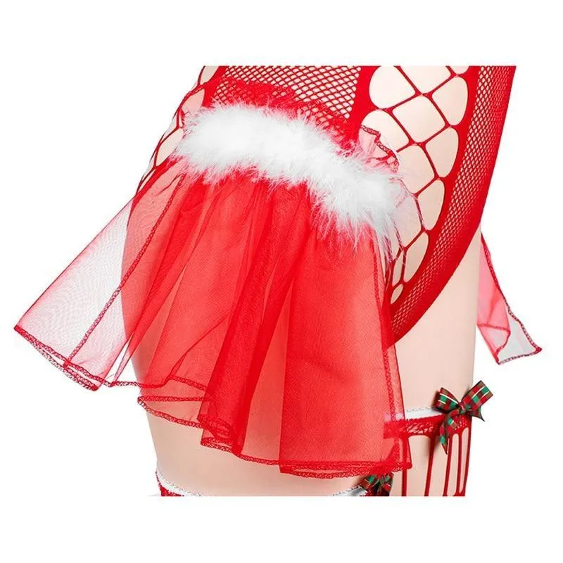 Tiny Reindeer Fishnet Lingerie