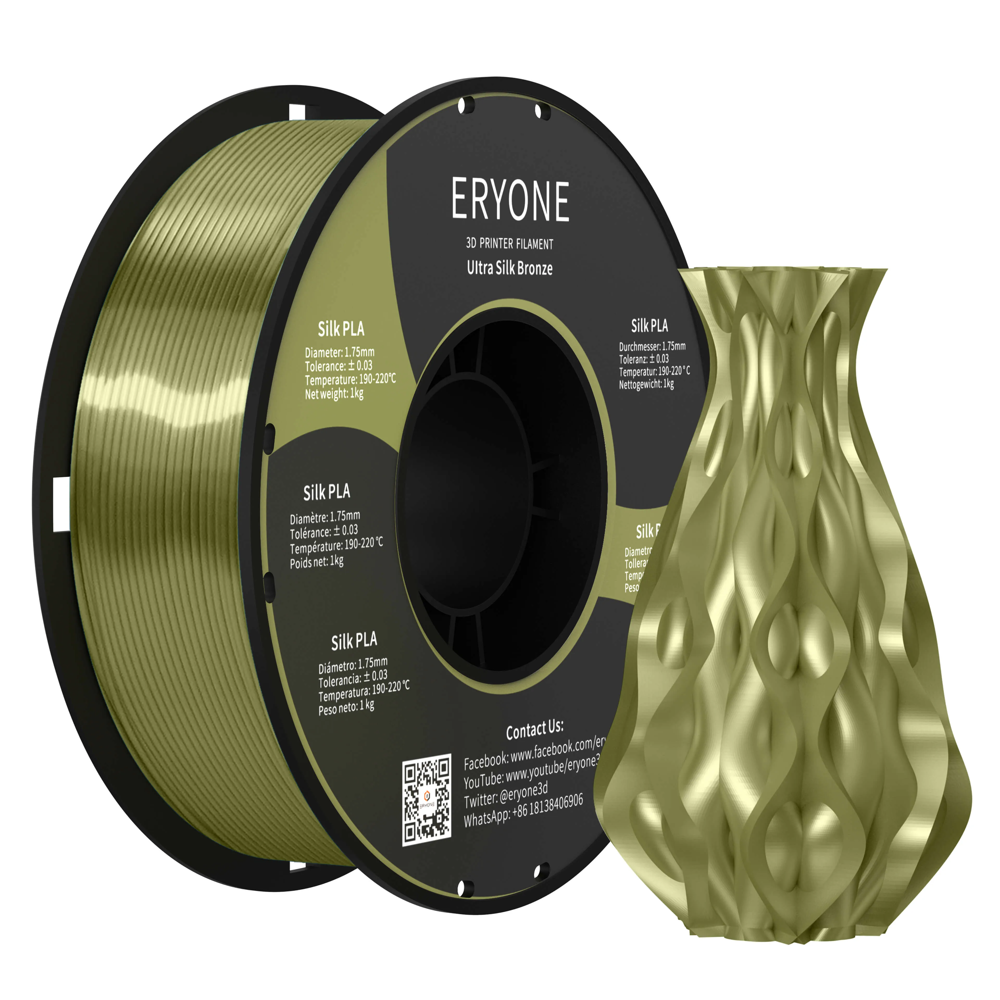 (UK only)Pre-sale- ERYONE All Series PLA 3D Filament 1kg  FREE SHIPPING(MOQ:20 rolls,can mix color)