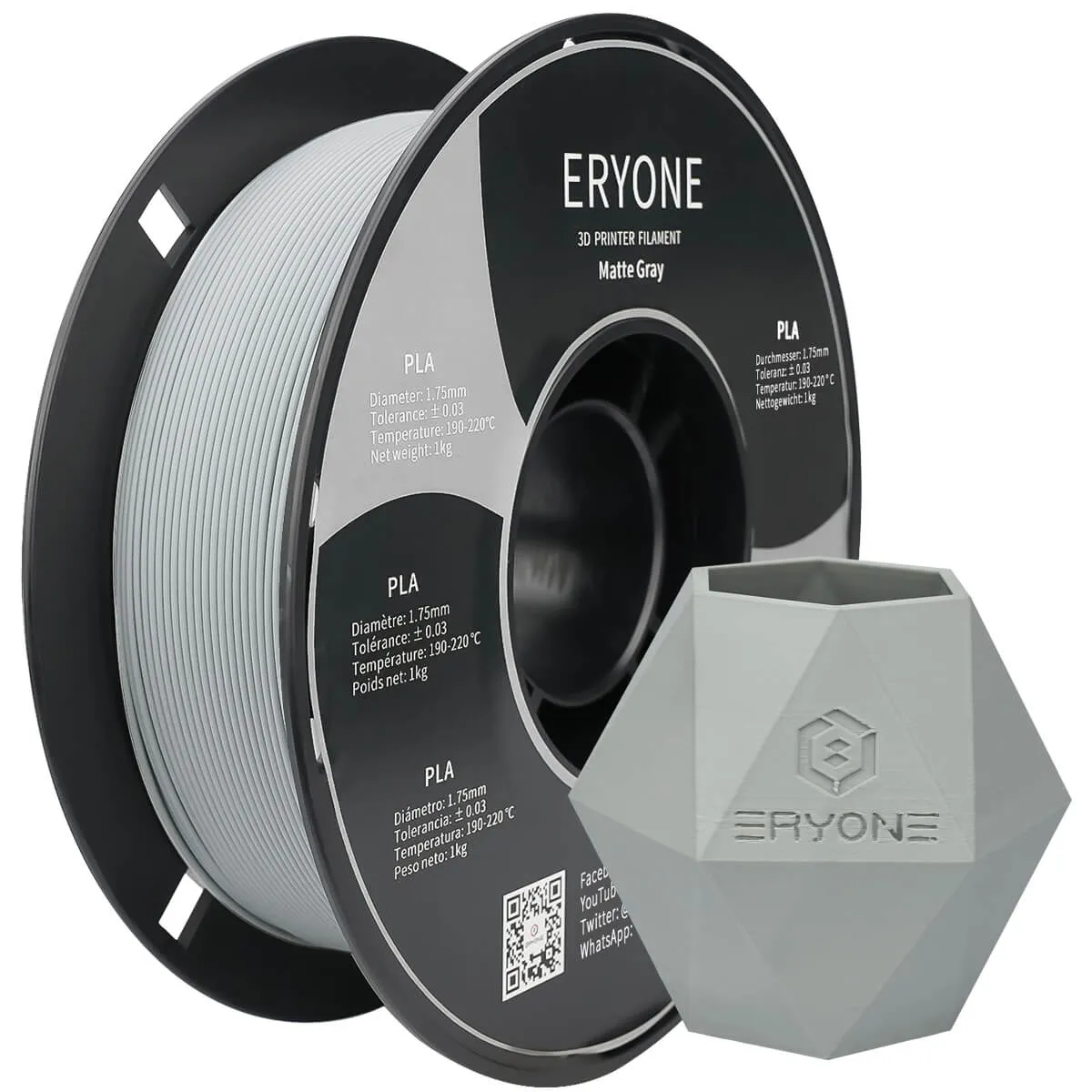 (UK only)Pre-sale- ERYONE All Series PLA 3D Filament 1kg  FREE SHIPPING(MOQ:20 rolls,can mix color)