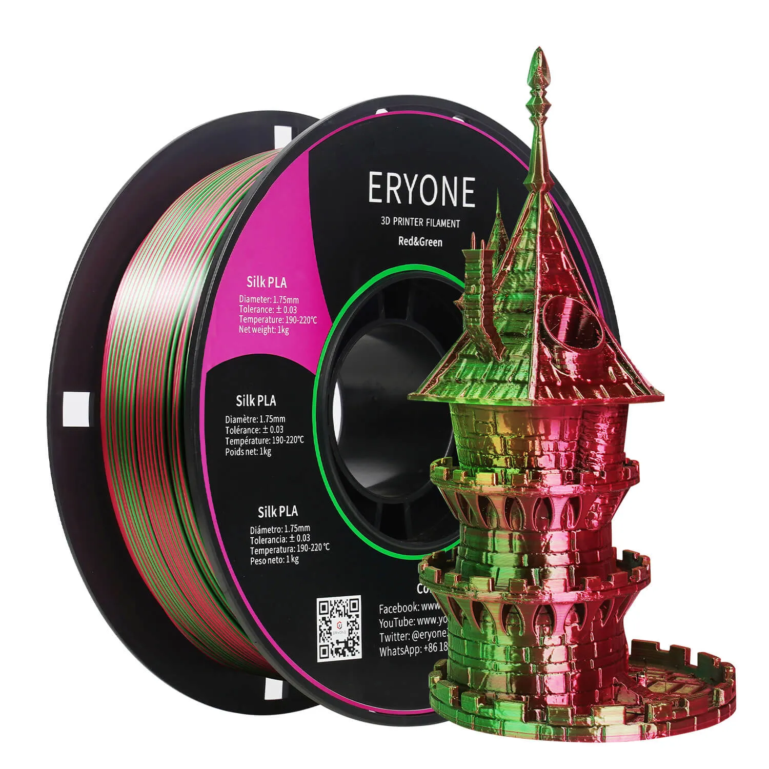 (UK only)Pre-sale- ERYONE All Series PLA 3D Filament 1kg  FREE SHIPPING(MOQ:20 rolls,can mix color)