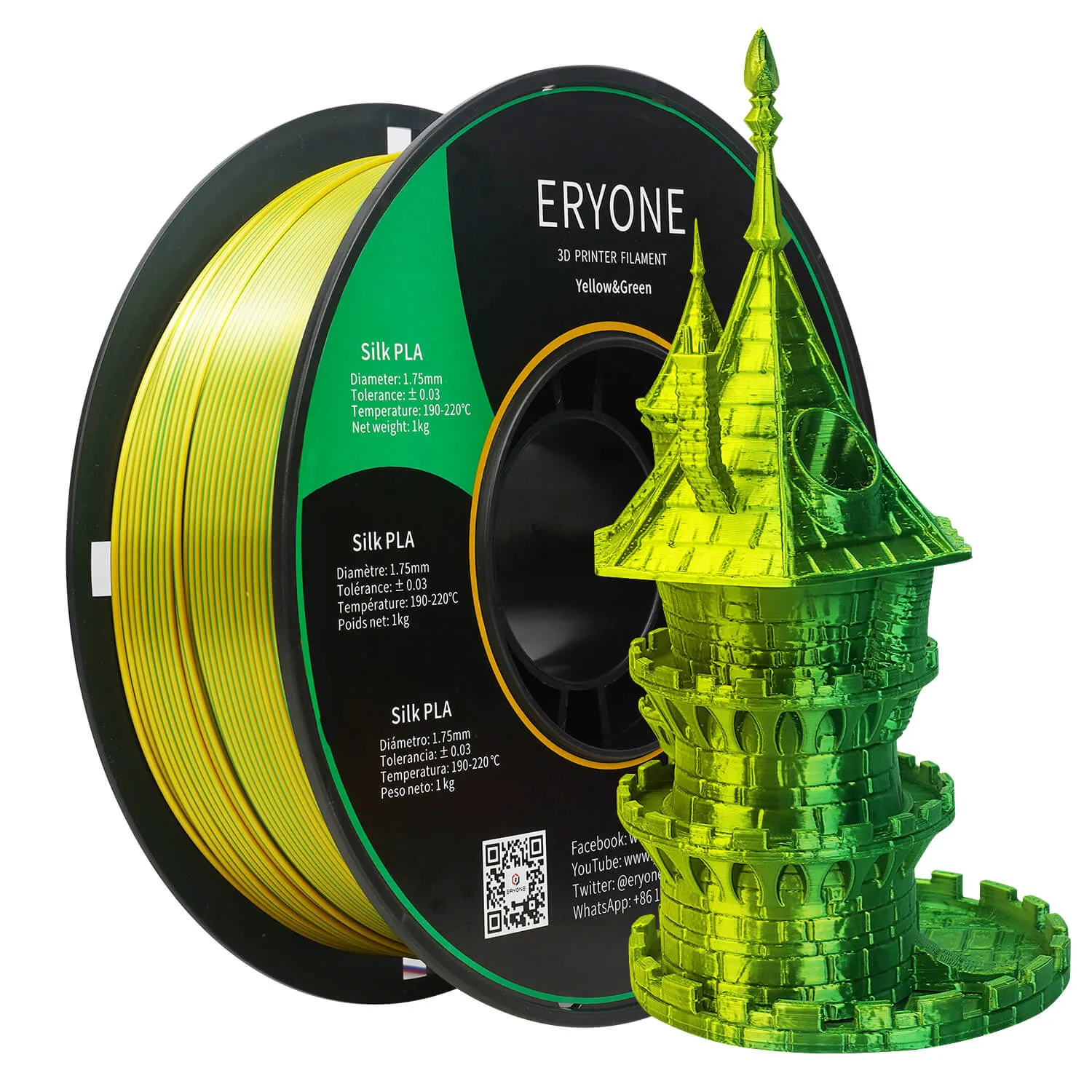 (US only)Pre-sale- ERYONE All Series PLA 3D Filament 1kg  FREE SHIPPING(MOQ:20 rolls,can mix color)