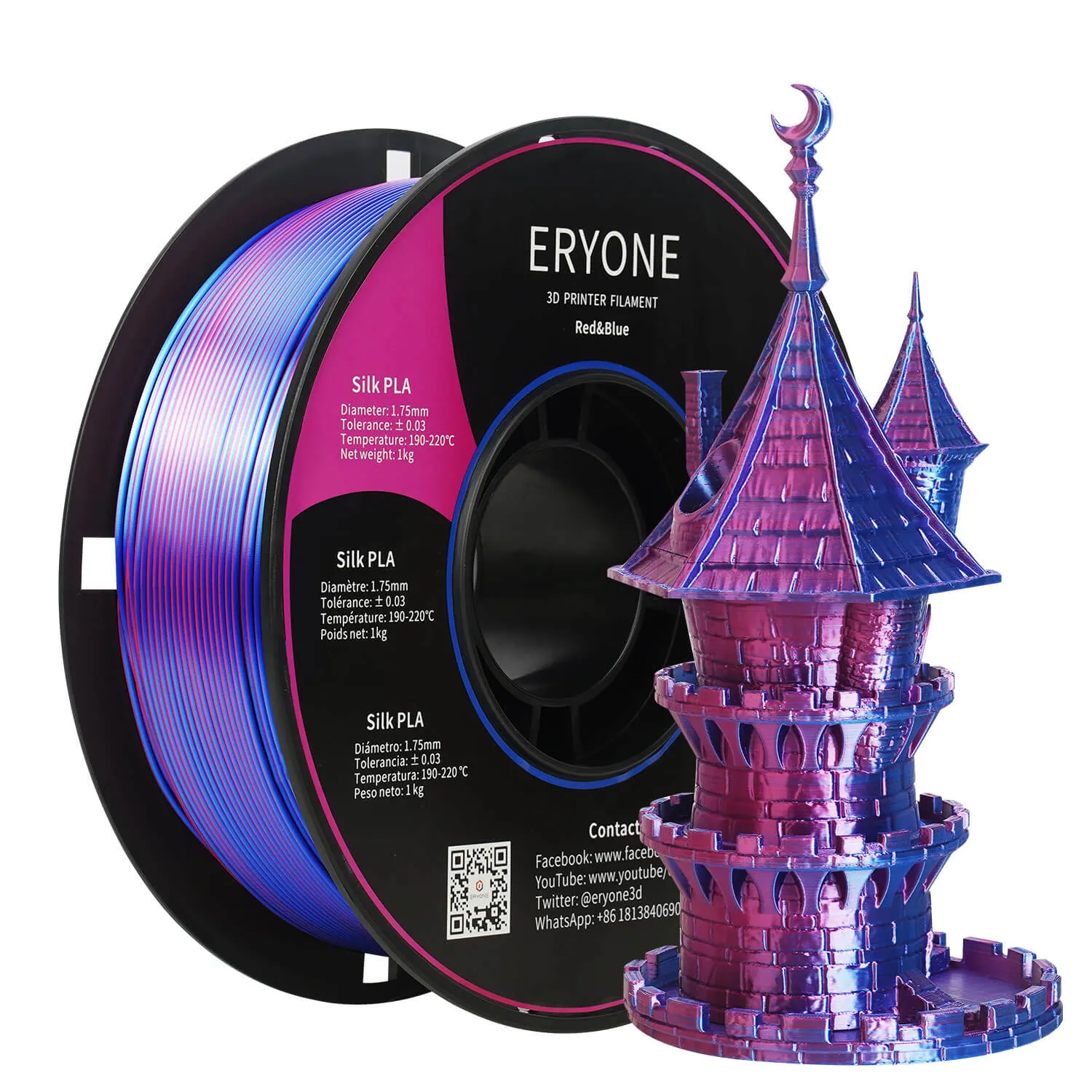 (US only)Pre-sale- ERYONE All Series PLA 3D Filament 1kg  FREE SHIPPING(MOQ:20 rolls,can mix color)