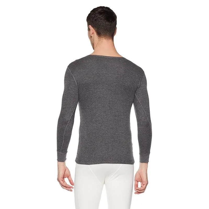 US Polo Assn. Men's Solid Full Sleeves Thermal Grey T-shirt