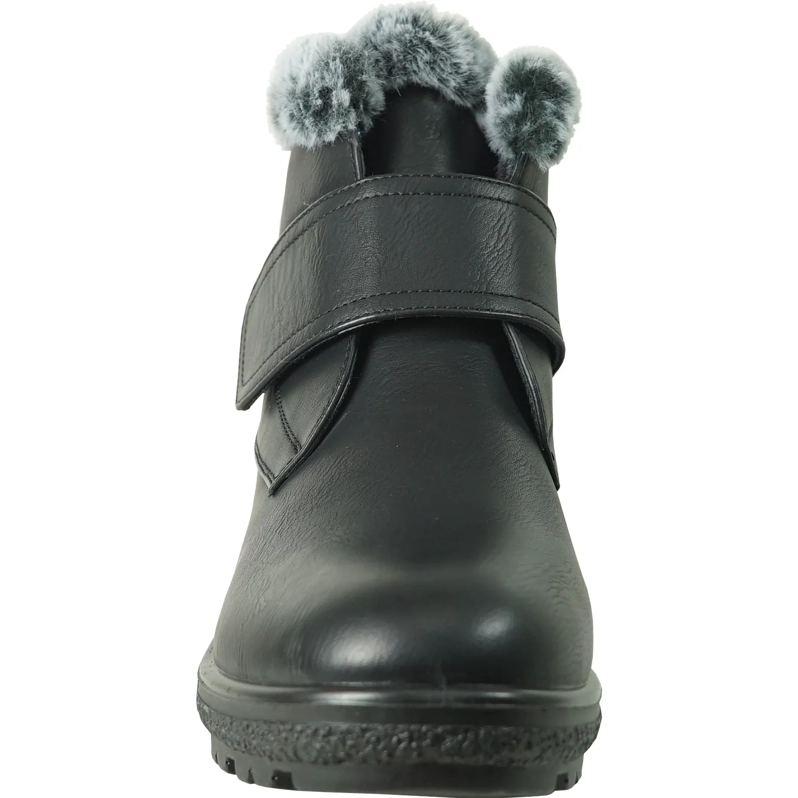 VANGELO Canada Women Boot OY2553 Ankle Winter Fur Casual Boot Black