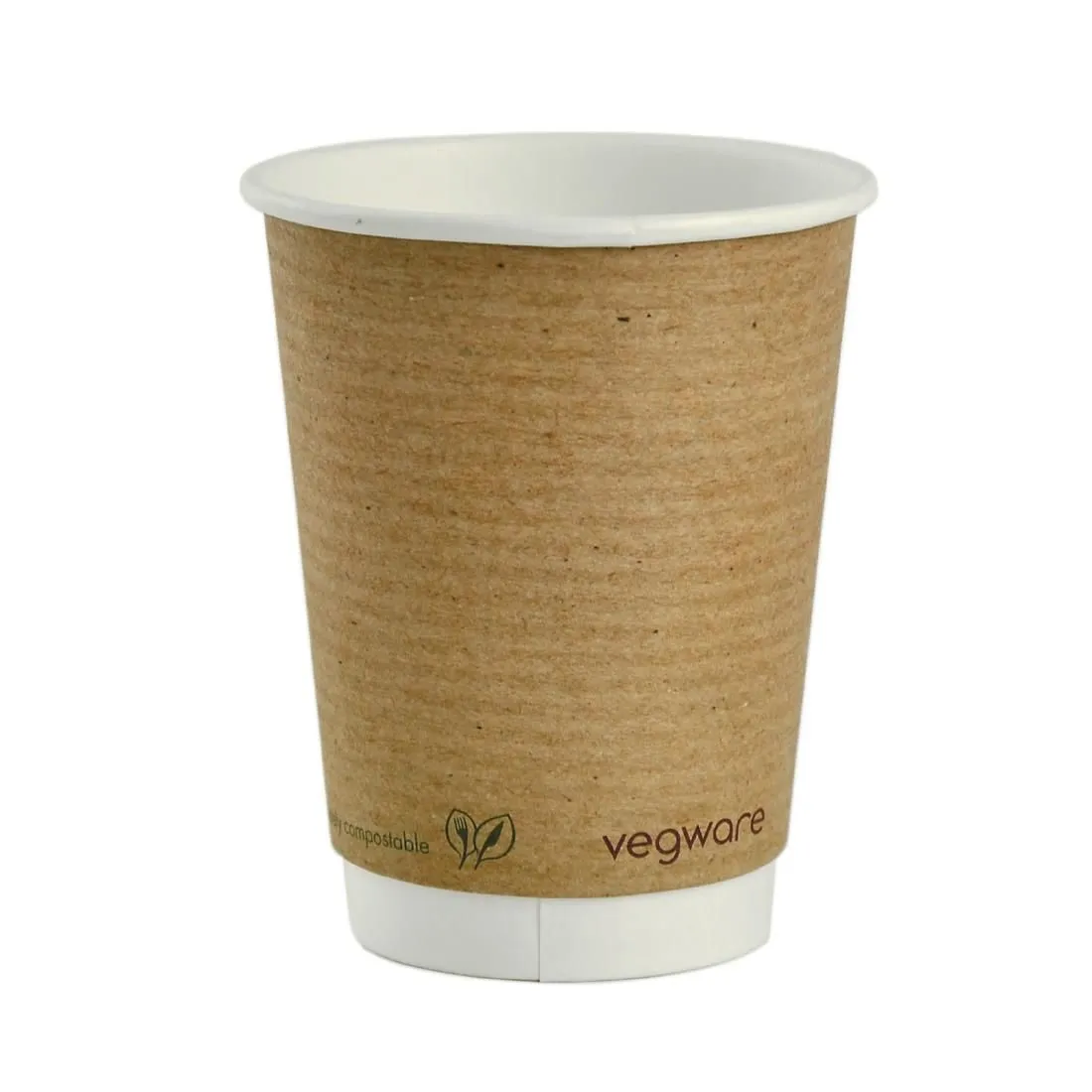 Vegware Compostable Coffee Cups Double Wall 340ml / 12oz (Pack of 500) - GH021