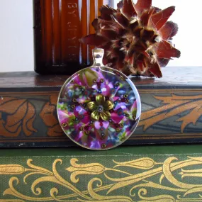 Verdant - silver plated pendant and necklace