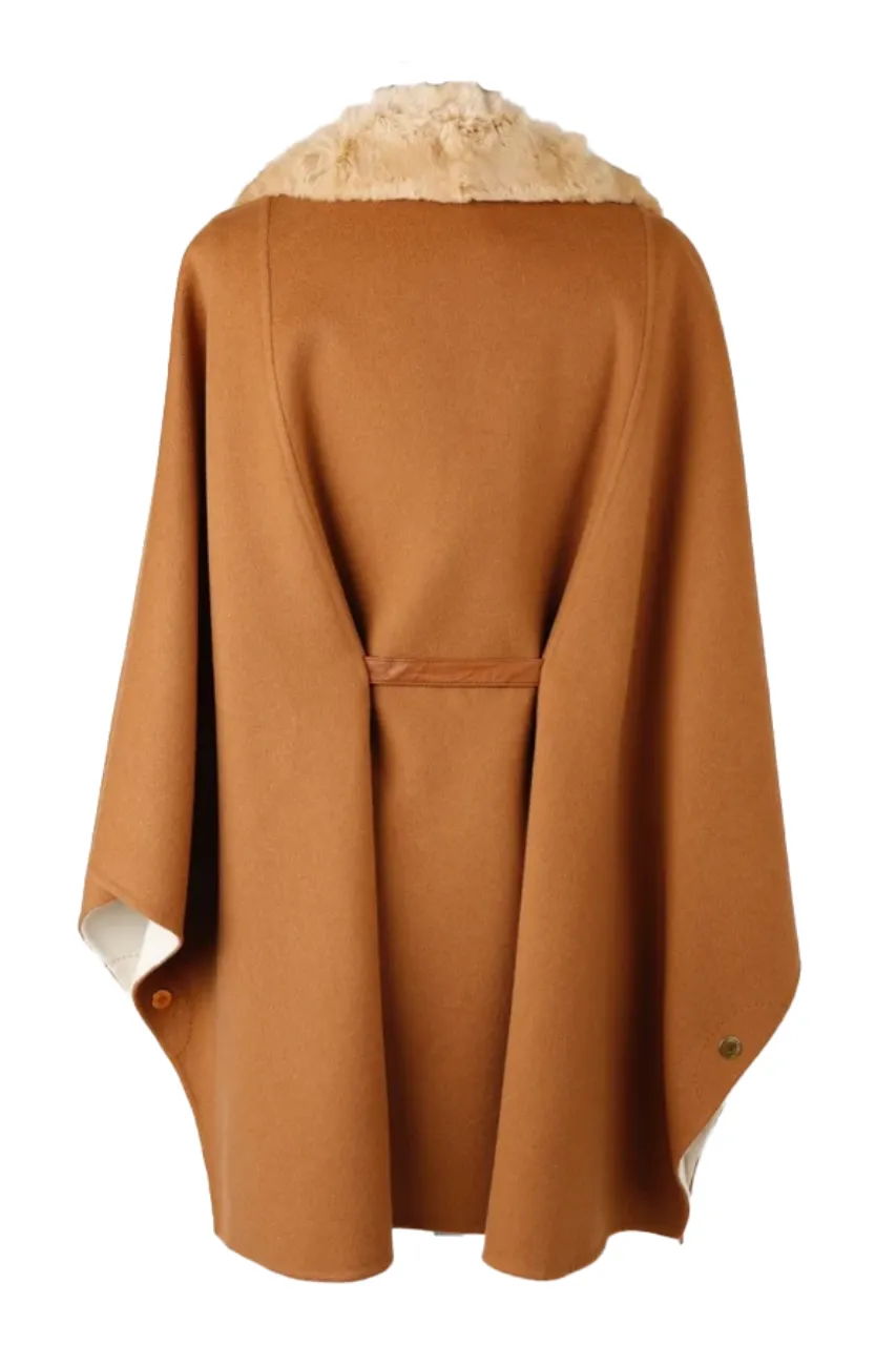 Vicuna & Chinchilla Fur Wrap Cape