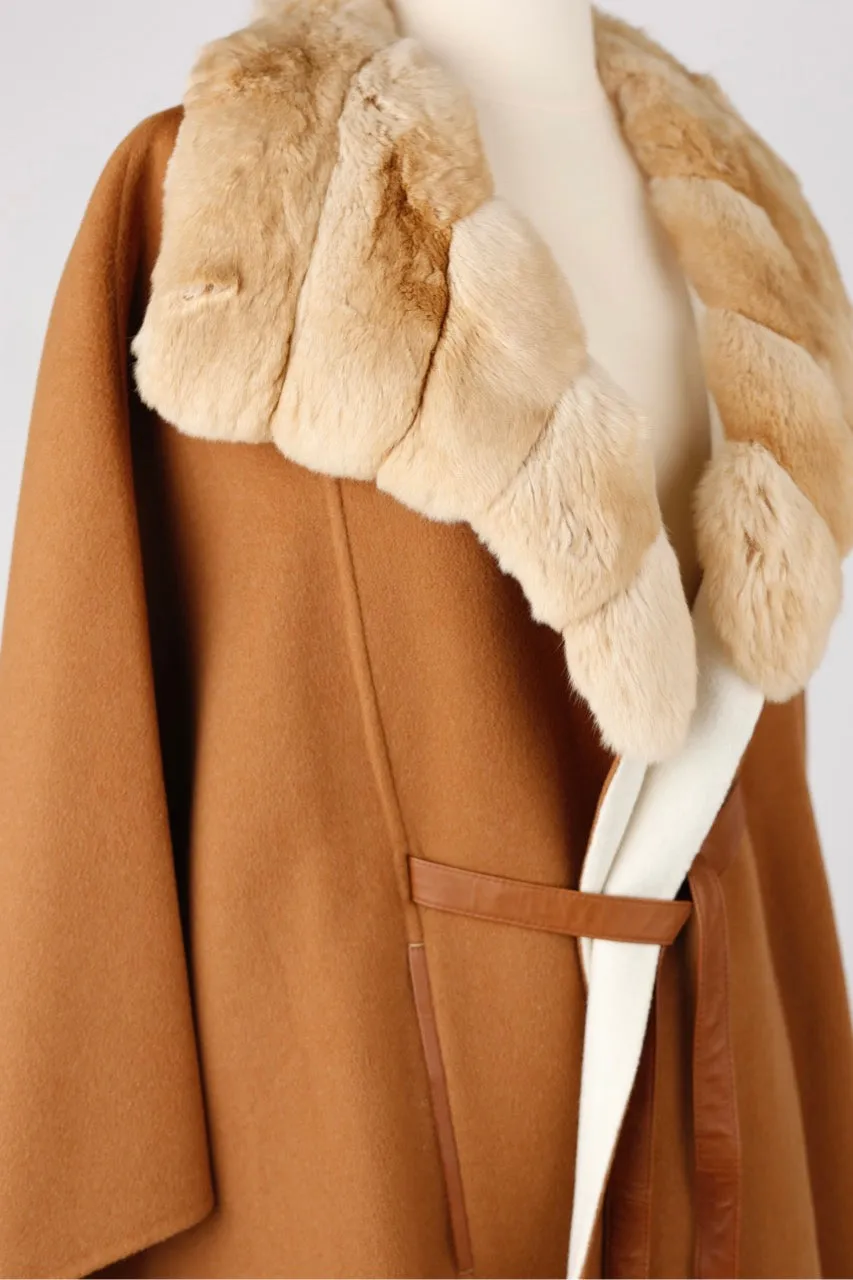 Vicuna & Chinchilla Fur Wrap Cape