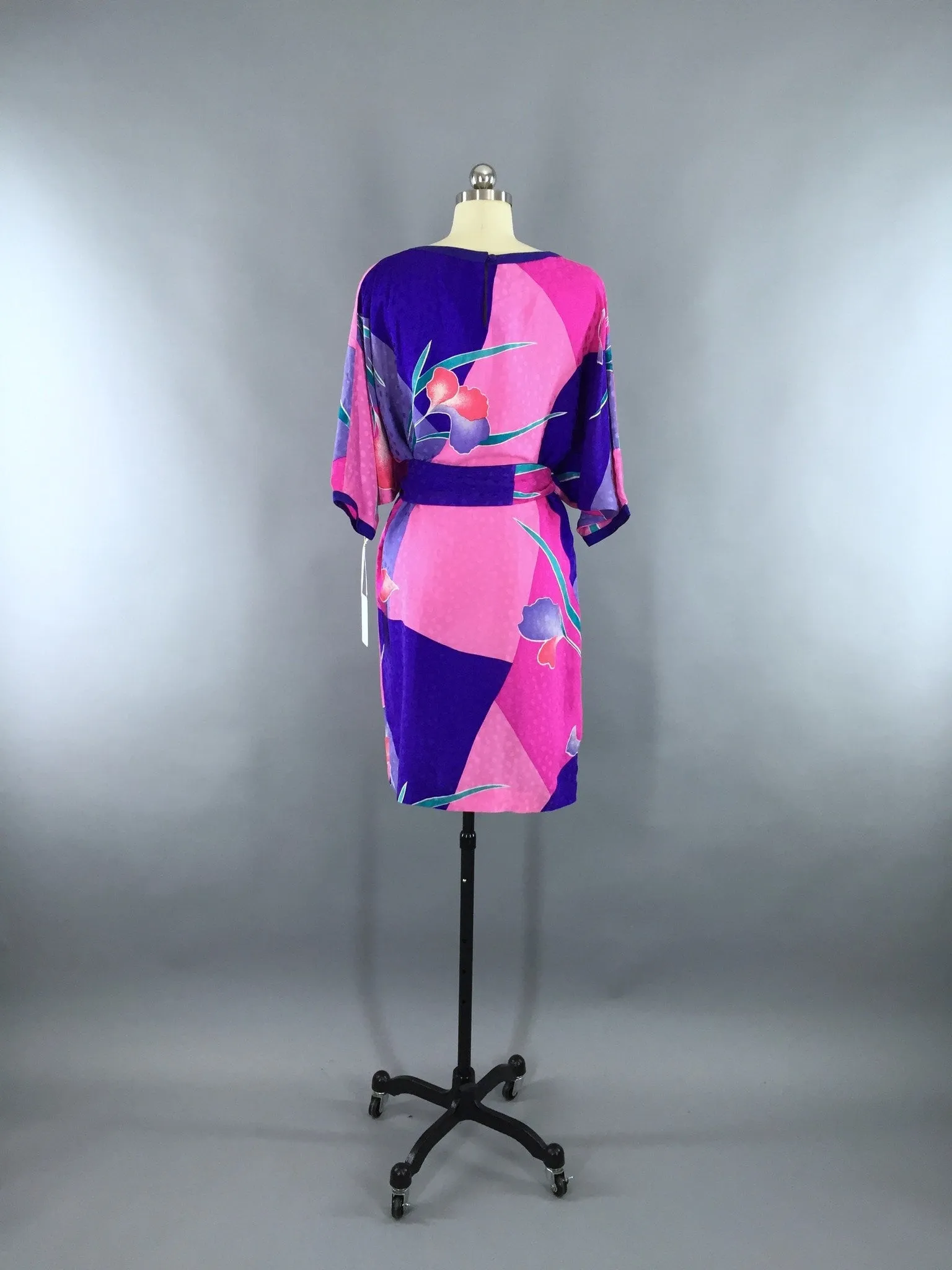 Vintage 1980s FLORA KUNG Silk Tunic Dress