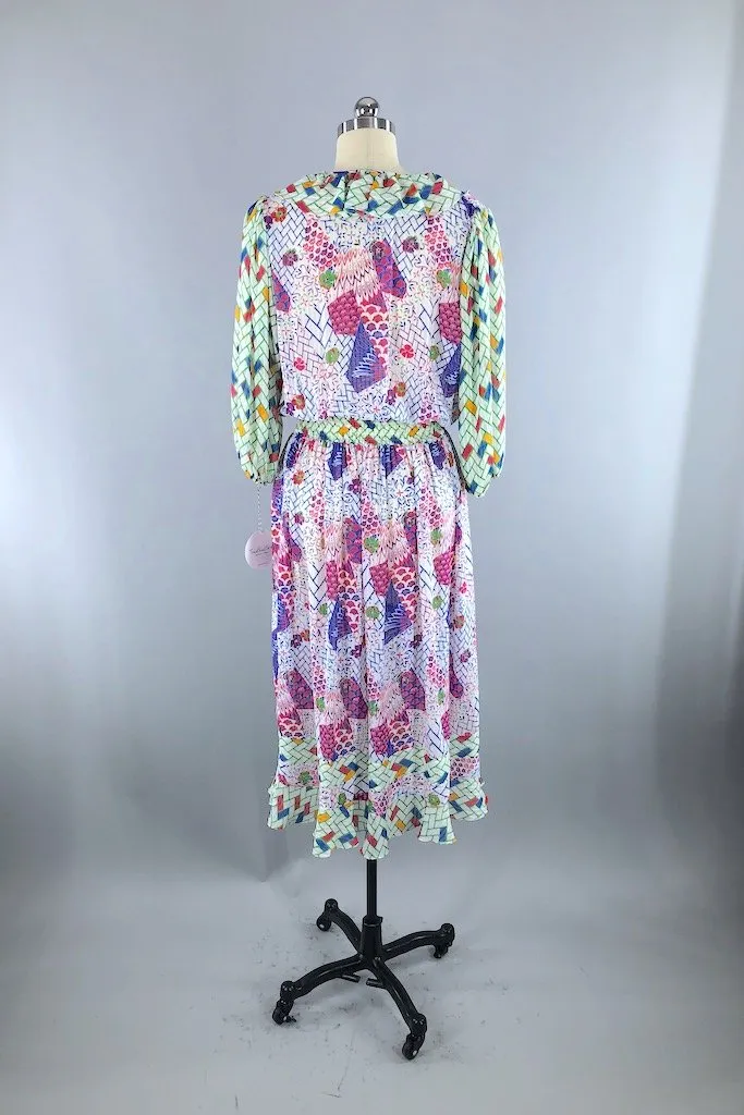 Vintage 80s Georgette Dress