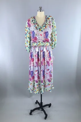 Vintage 80s Georgette Dress