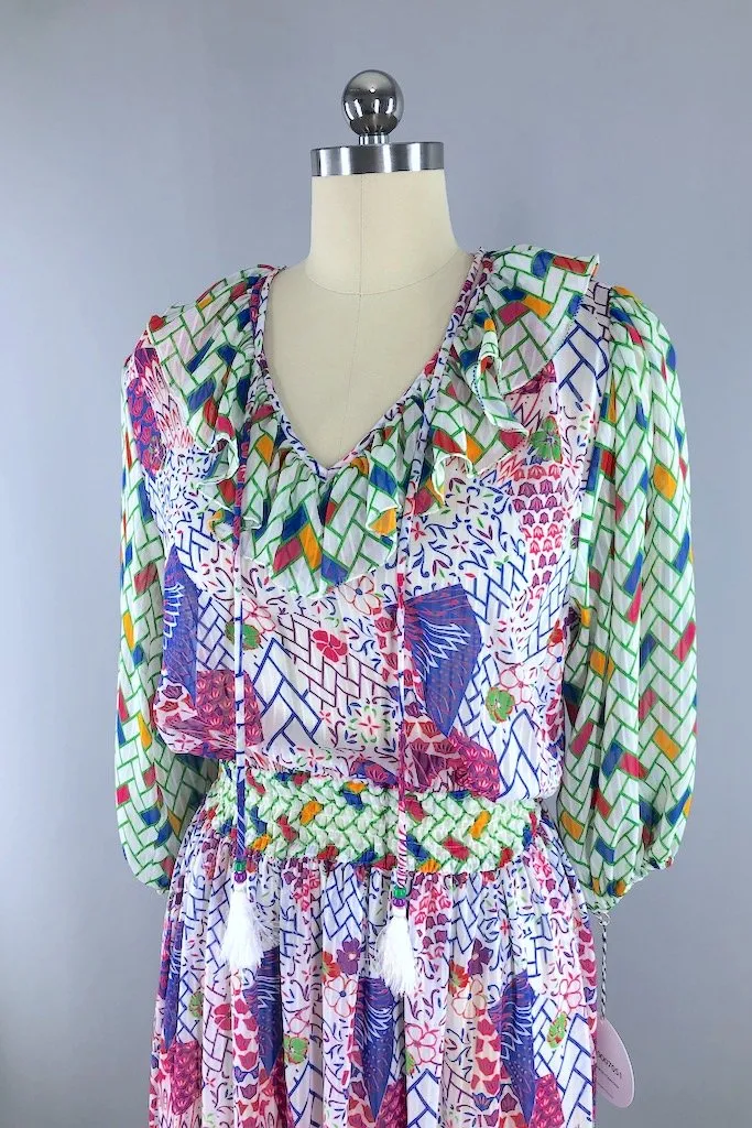 Vintage 80s Georgette Dress