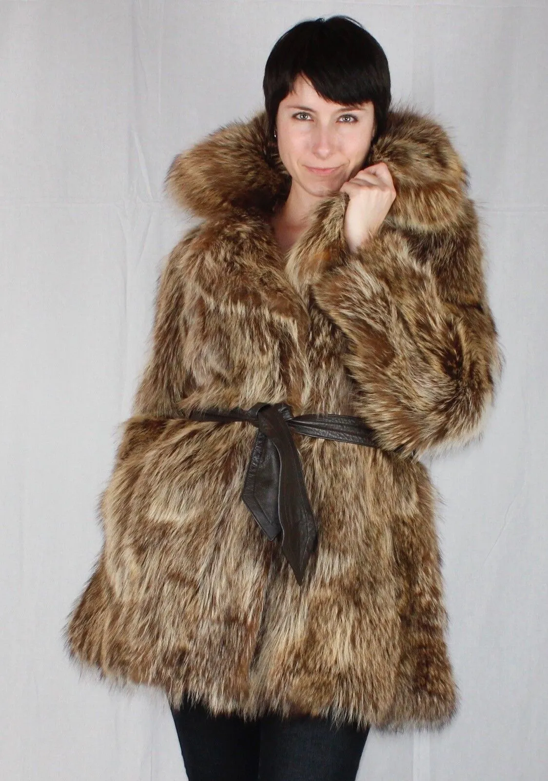 Vintage Raccoon Fur Jacket -M