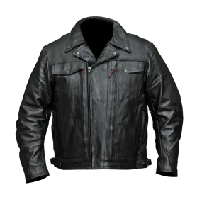 VL512 Vance Leather Men's Double Pistol Pete Leather Jacket