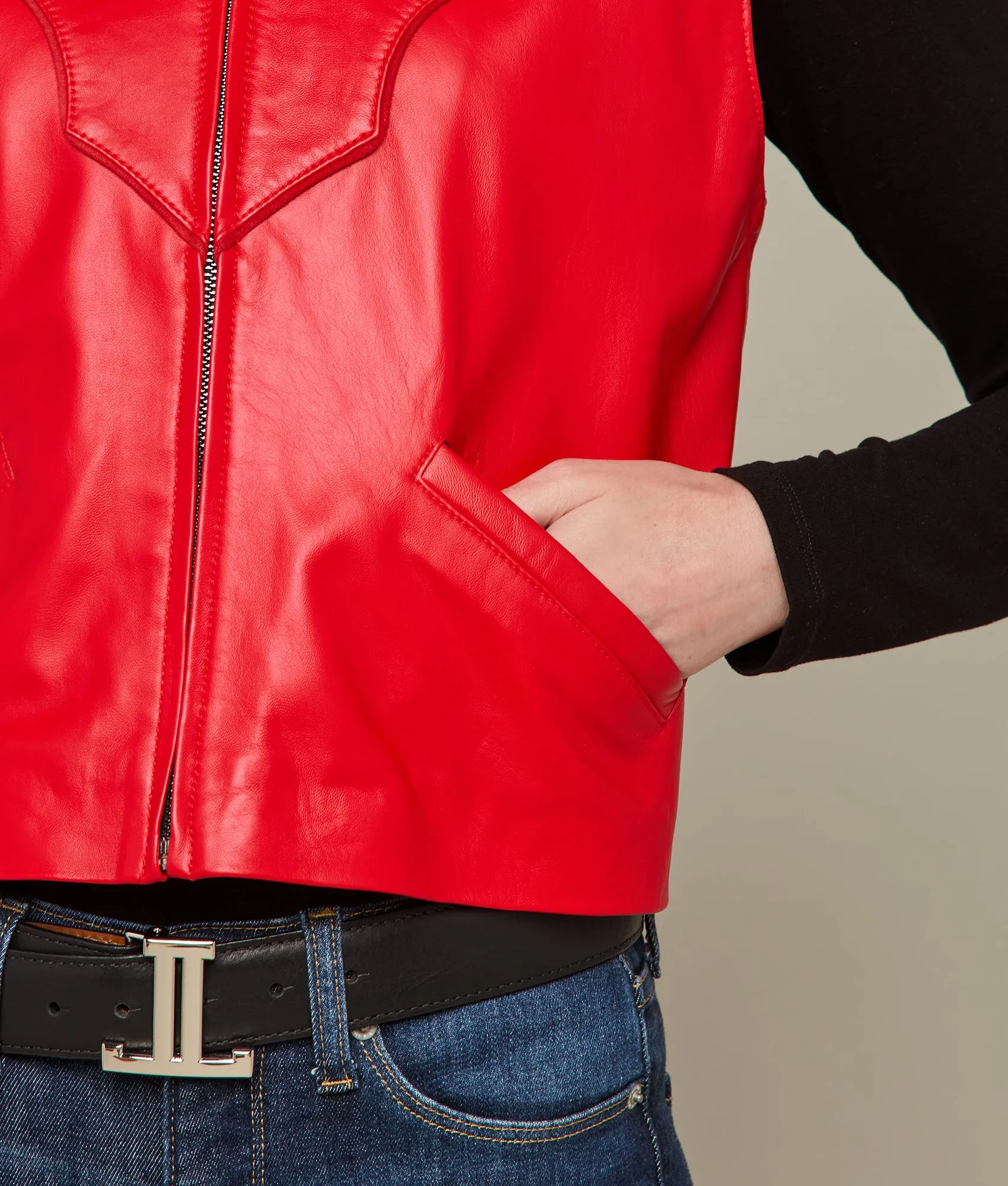 Western Fox Vest :: Red