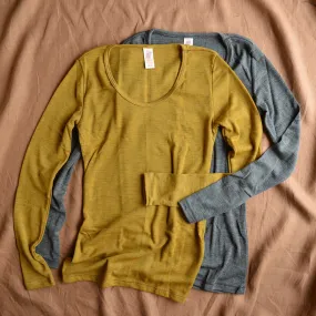 Women's 100% Organic Merino Wool Long Sleeve Top