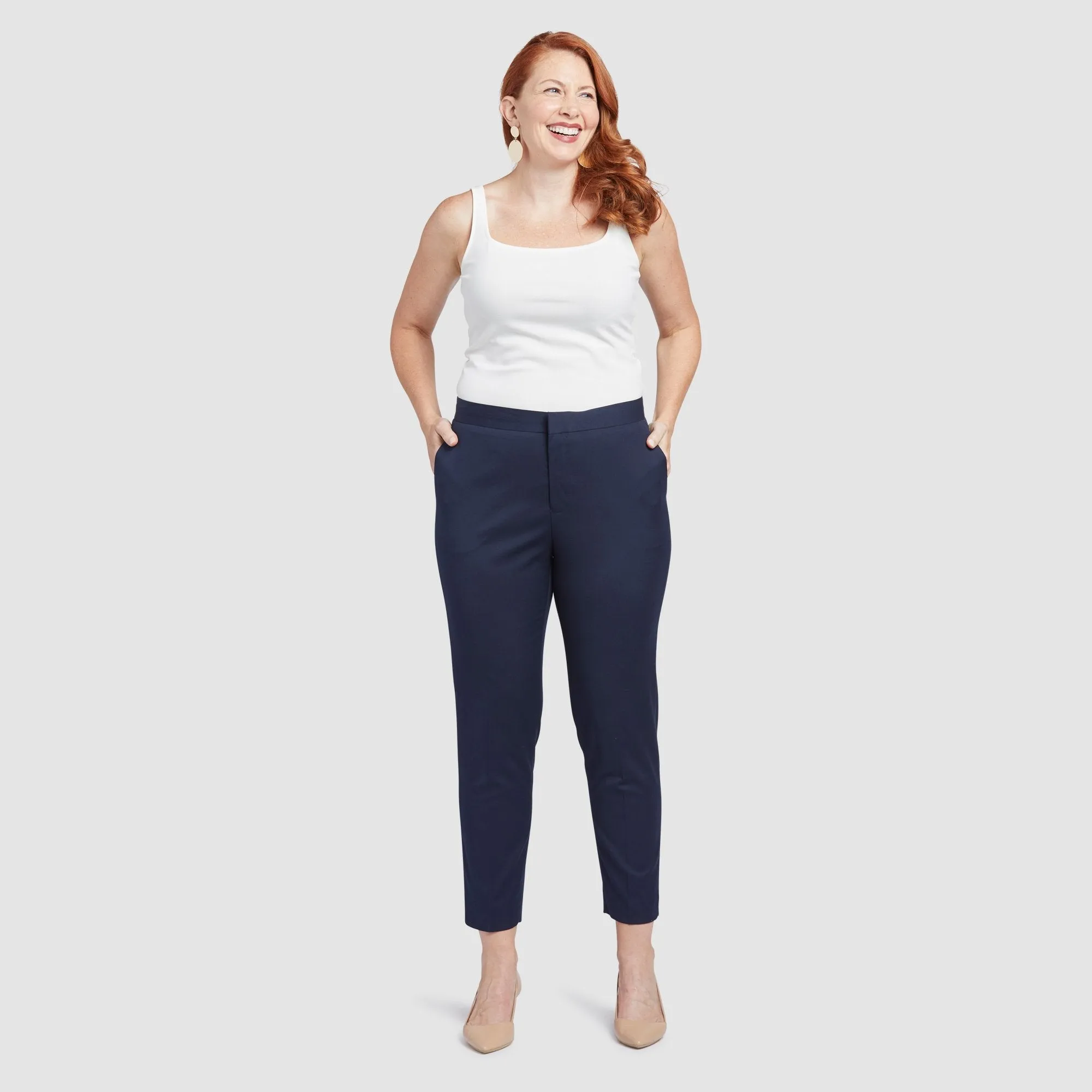 Women's Navy Blue Suit Pants