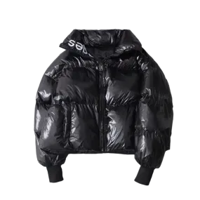 Women's Short Glossy Padded Down Jacket