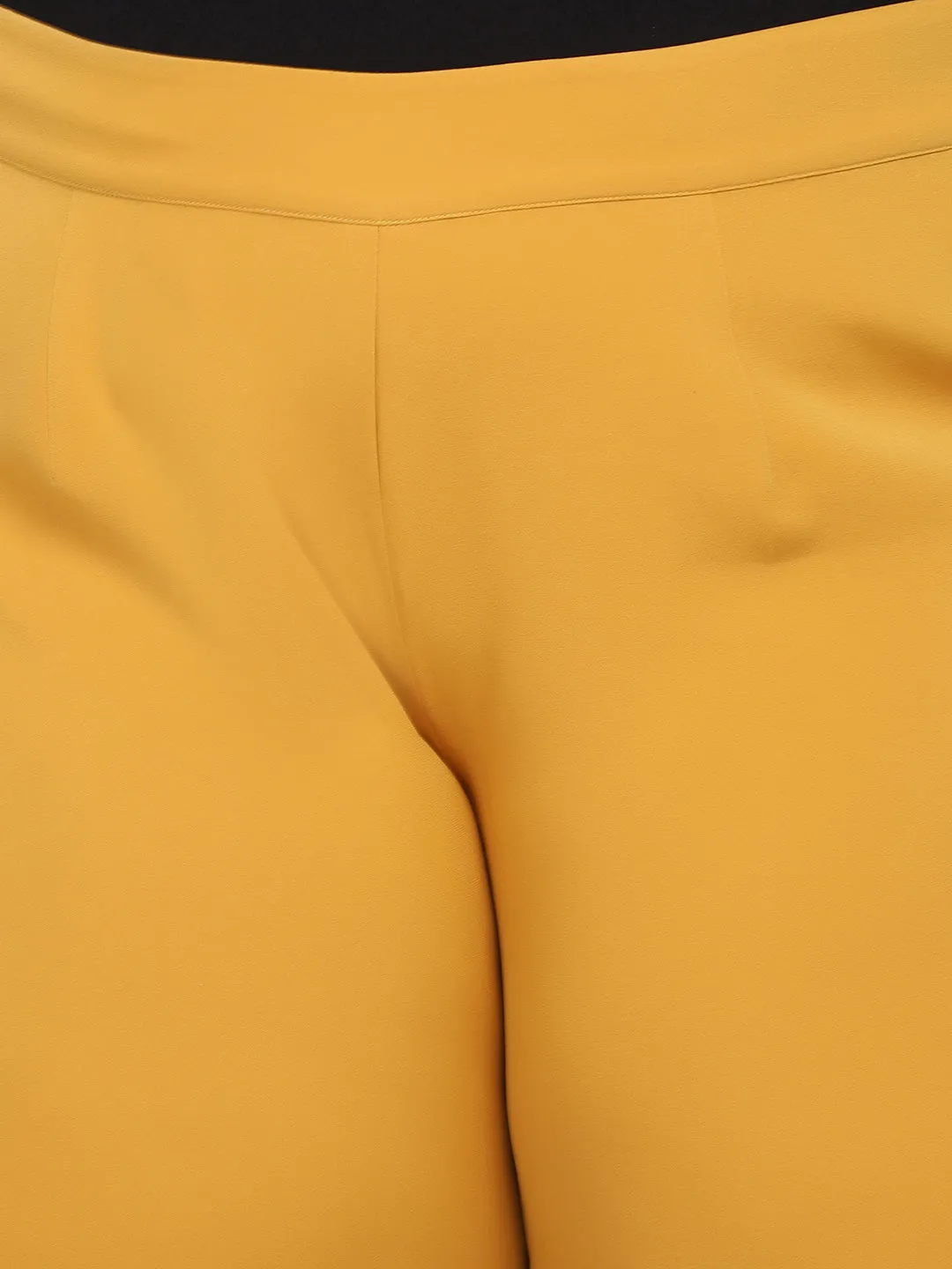 Women’s Slim Fit Stretch Trousers - Mustard Yellow