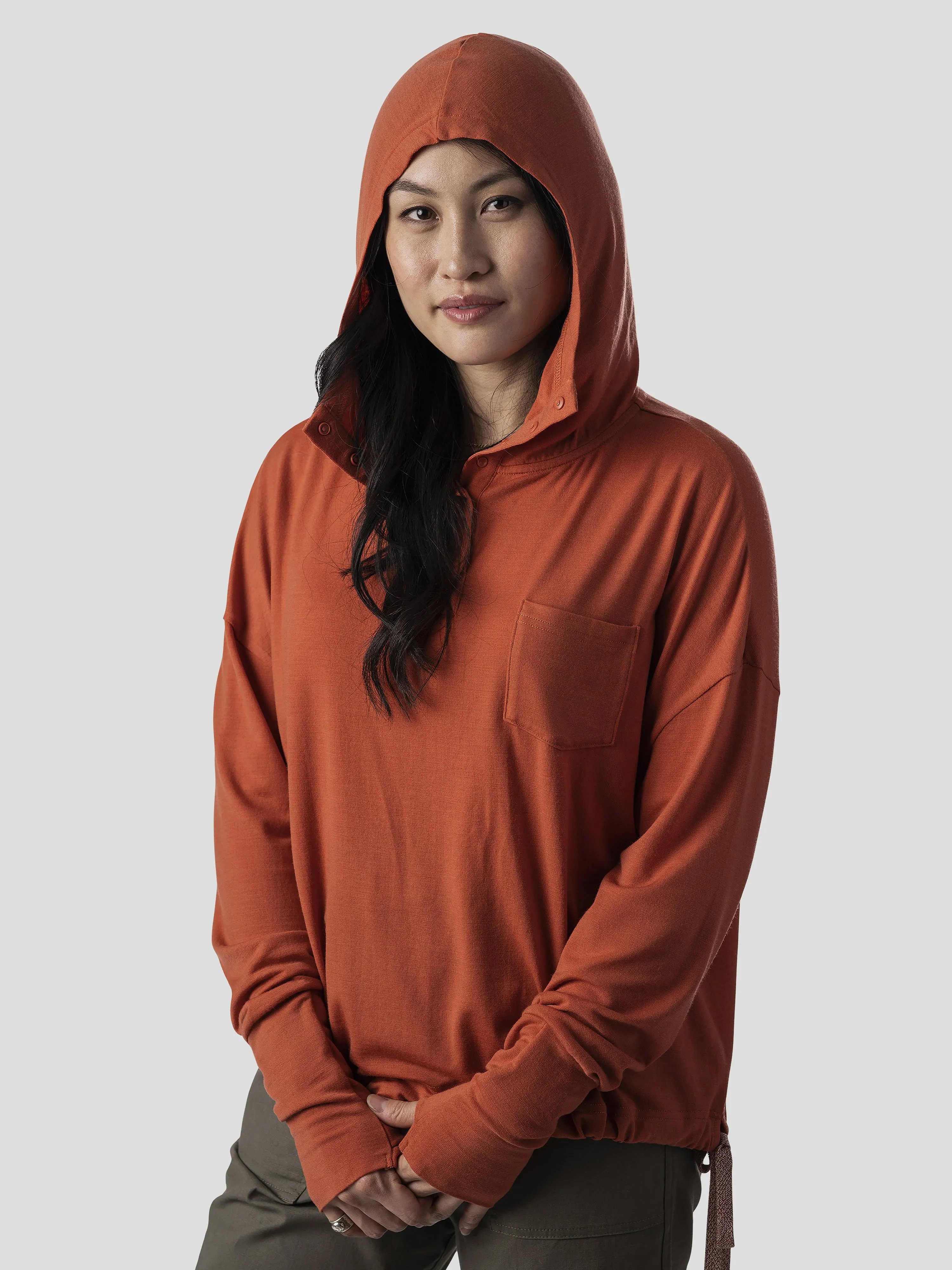 W's Mesa Merino Hoodie - Cinnamon Teal