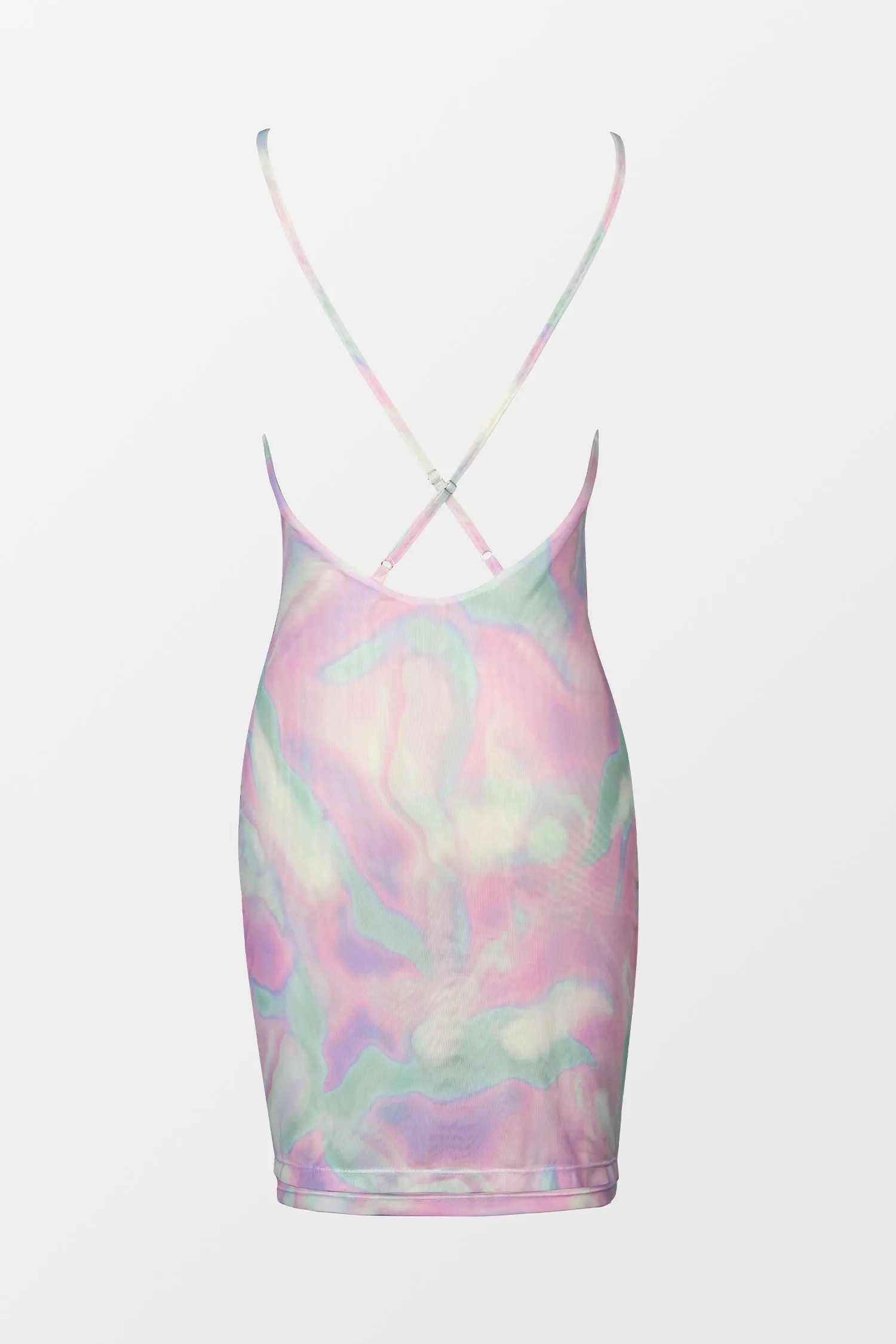 X STASSIE Abstract Abalone Cover-Up Mini Dress