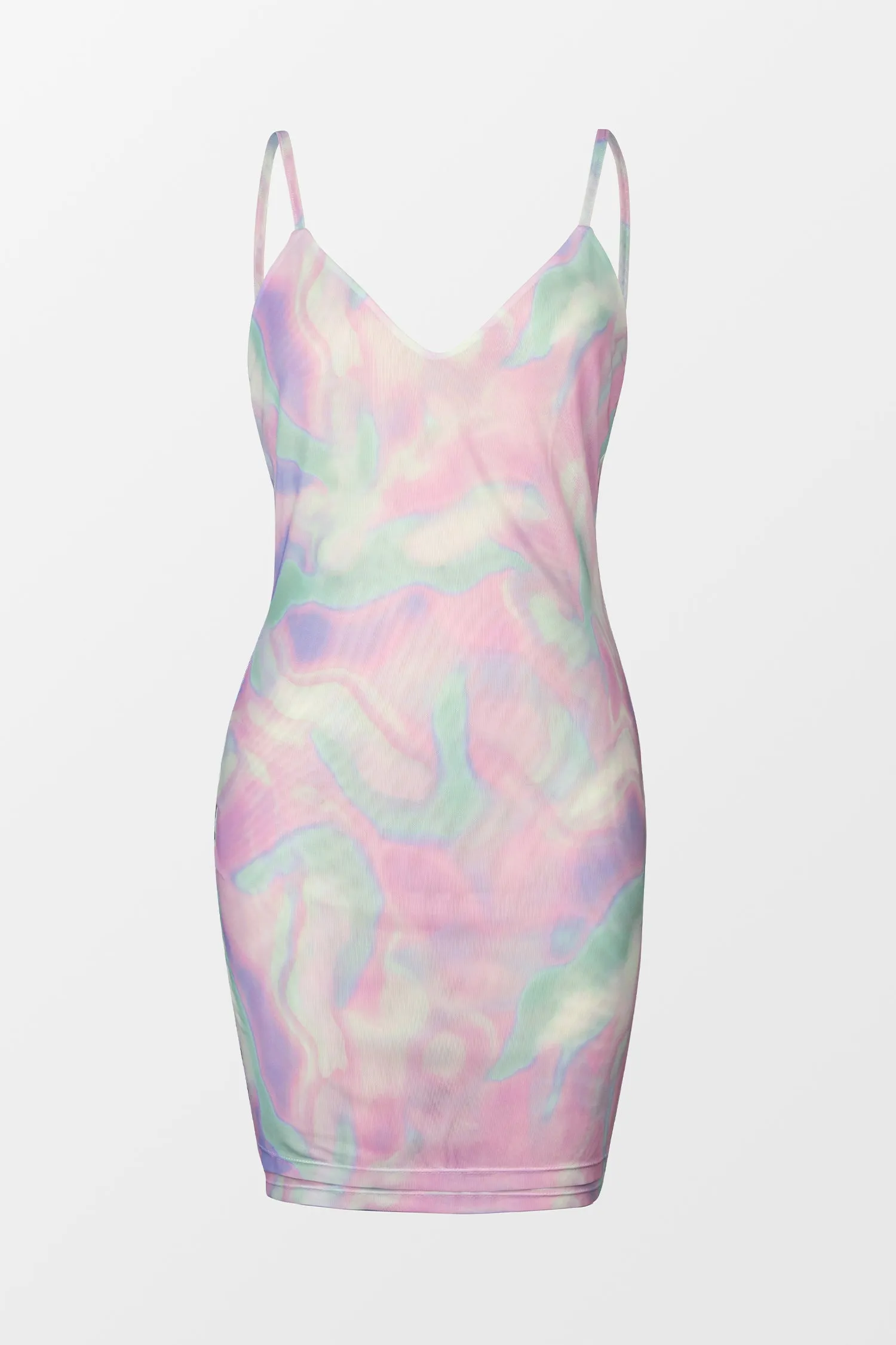 X STASSIE Abstract Abalone Cover-Up Mini Dress