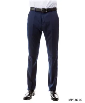 Zegarie Suit Separates Navy Solid Men's Dress Pants